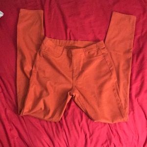 Orange leggings jeans